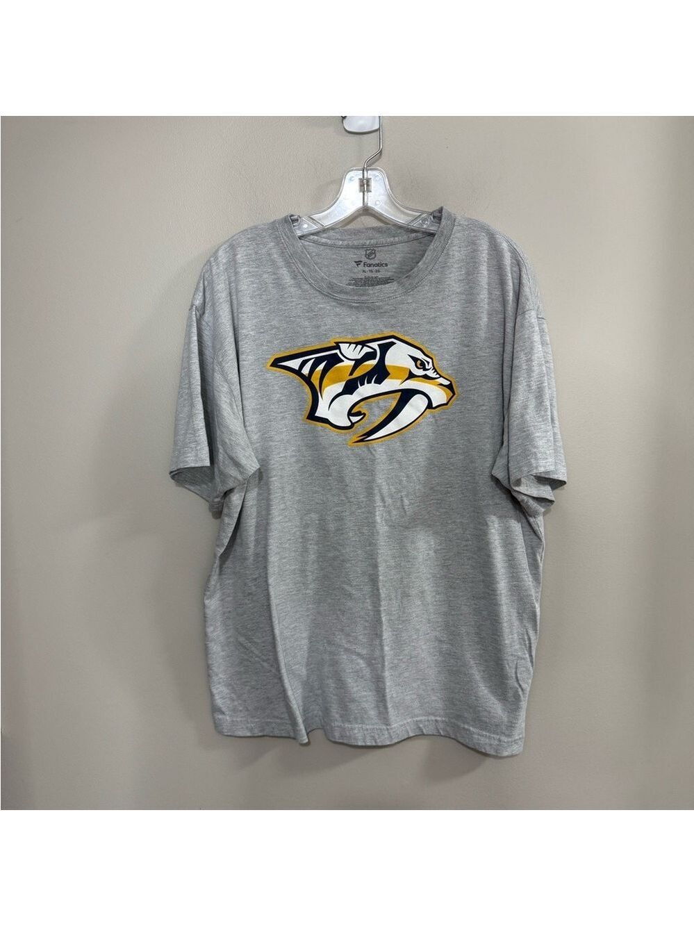 Fanatics Gray Short Sleeve Tee Nashville Predators NHL Size XL